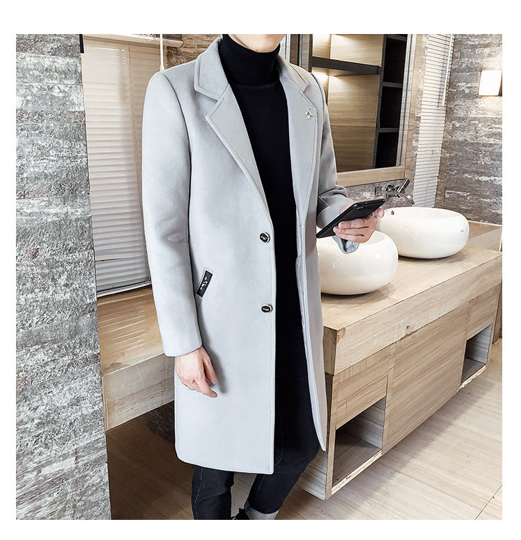 METRO WOOL OVERCOAT IN BLACK