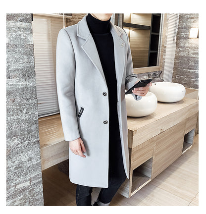 METRO WOOL OVERCOAT IN BLACK