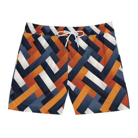 Diagonal Stripes Swim Shorts | Luxe Threads | Summer Shorts