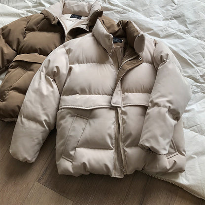 MAVEN CROP PUFFER JACKET IN COFFEE