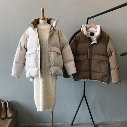 MAVEN CROP PUFFER JACKET IN COFFEE