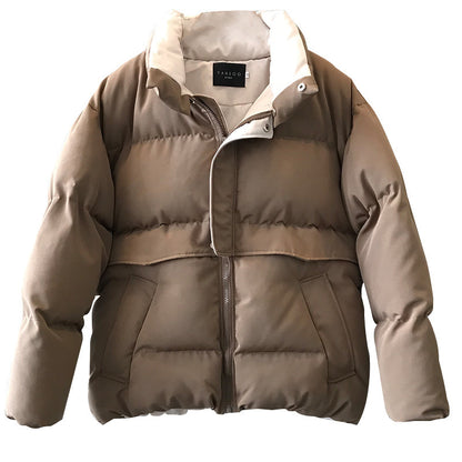 MAVEN CROP PUFFER JACKET IN COFFEE