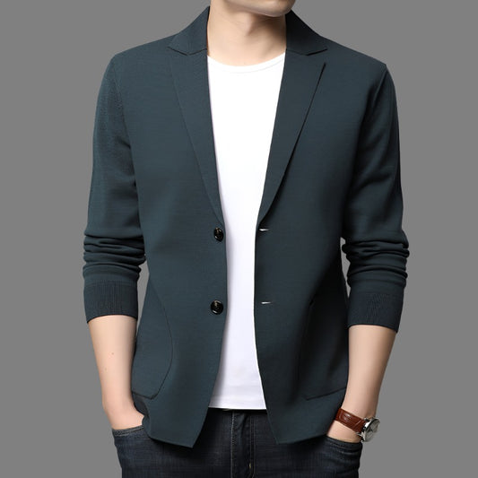 REGAL KNIT BLAZER IN GREEN