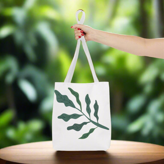 Leaf Print Custom Tote Bag