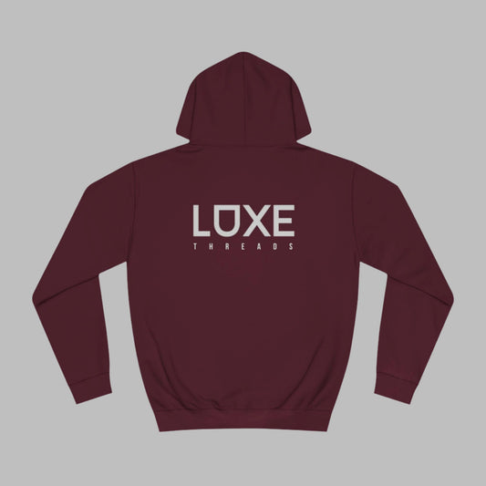 CANVAS OVERSIZED HOODIE IN BURGUNDY