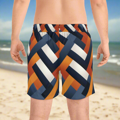 Diagonal Stripes Swim Shorts | Luxe Threads | Summer Shorts