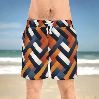 Diagonal Stripes Swim Shorts | Luxe Threads | Summer Shorts