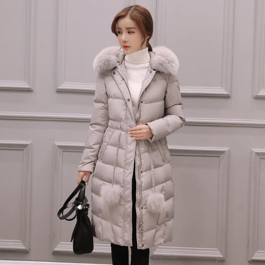 ELIZABETH DOWN COTTON-PADDED OVERCOAT IN SILVER