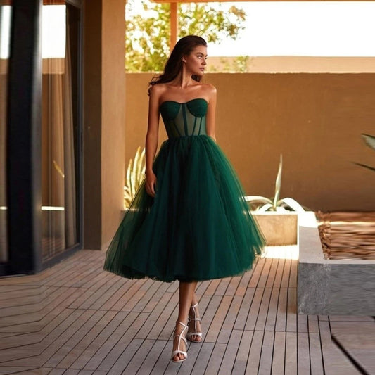 CELESTE EVENING DRESS IN GREEN