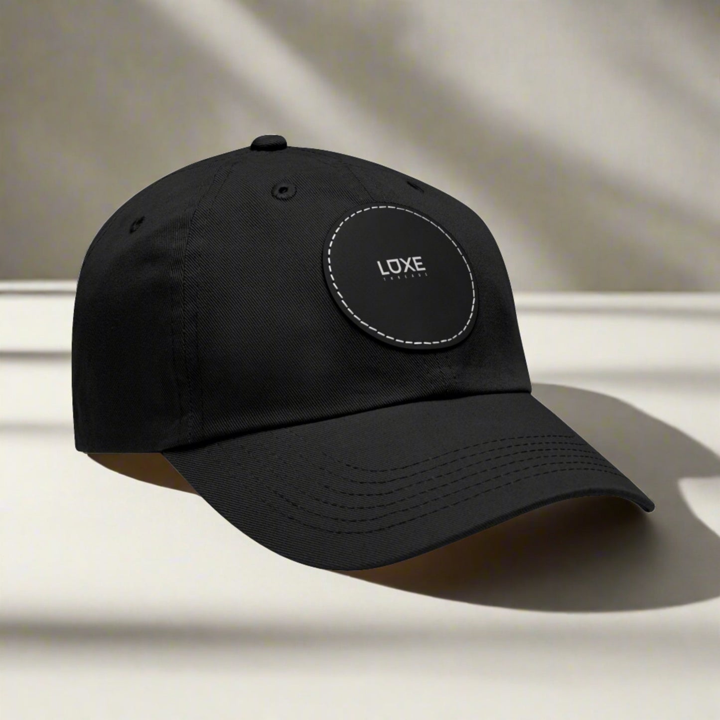 Bio-Washed Chino Twill Leather Patch Hat