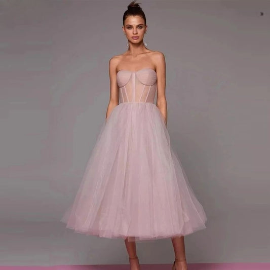 CELESTE EVENING DRESS IN PINK