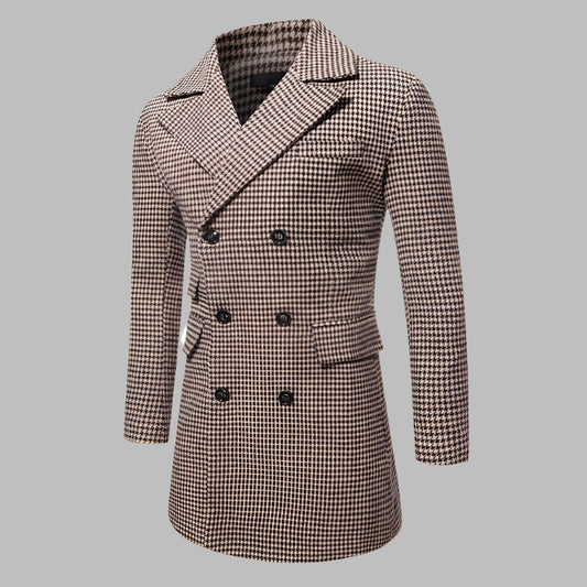 KENSINGTON PLAID OVERCOAT IN BROWN