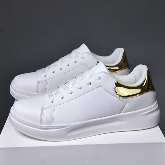 JORDAN LOW TOP SHOES IN WHITE AND GOLD