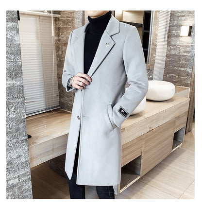 METRO WOOL OVERCOAT IN BLACK