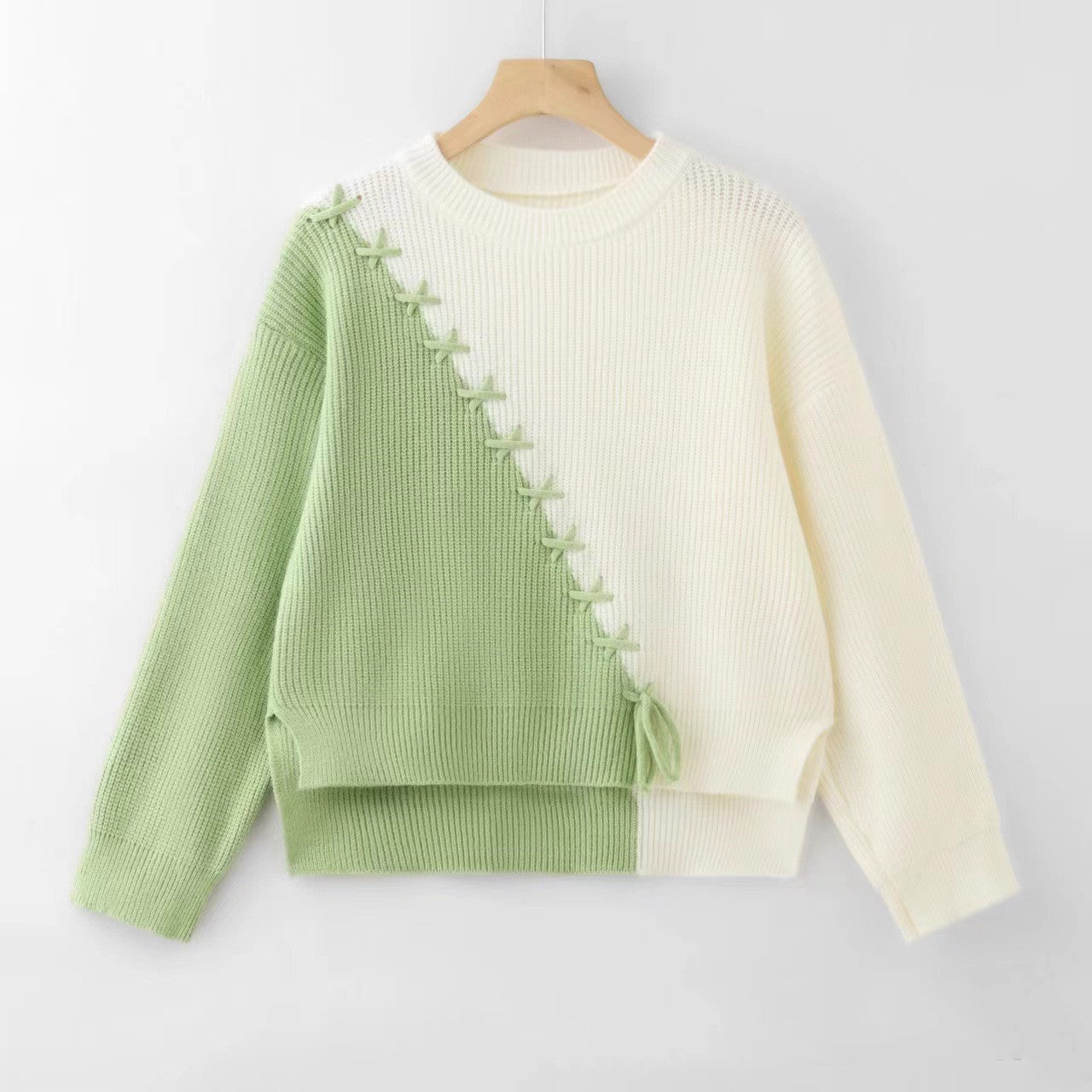 EMMA CASHMERE SWEATER IN YELLOW GREEN